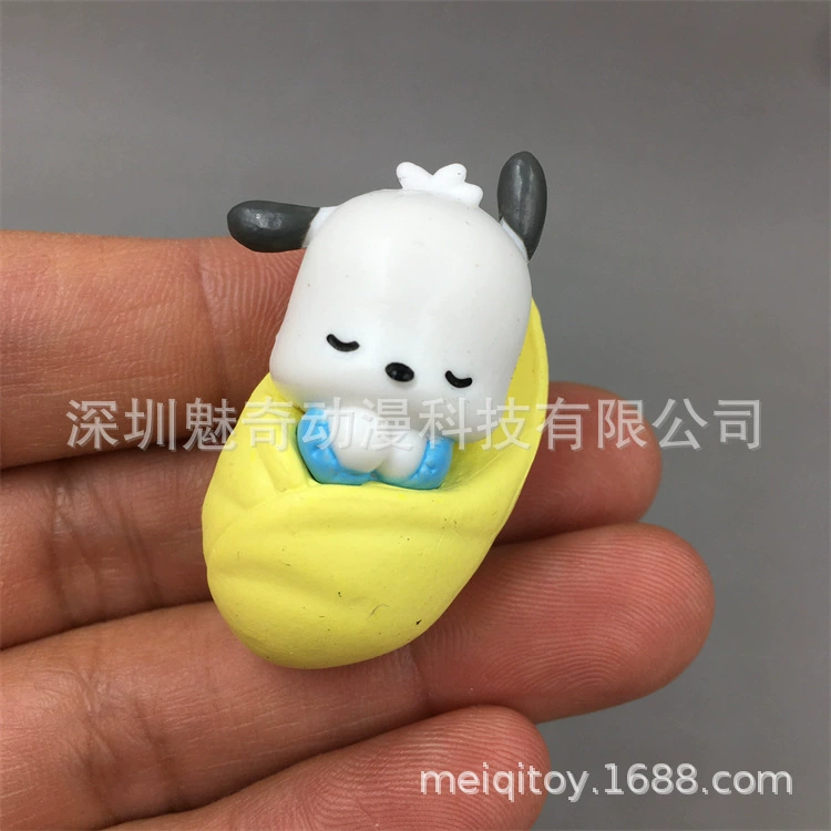 Пасхауc собака Мелати Бан музыкальная BB версия детский сон DIY кремовый резиновый материал Гача