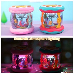 クロスボーダーの新商品の子供の手は海洋をたたいて太鼓をたたいて投影して回転します。