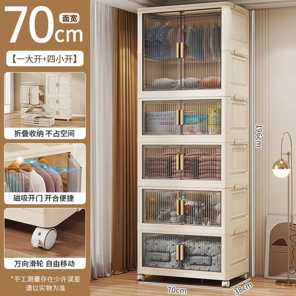 Transparent black (once door hanging clothes + four storages)