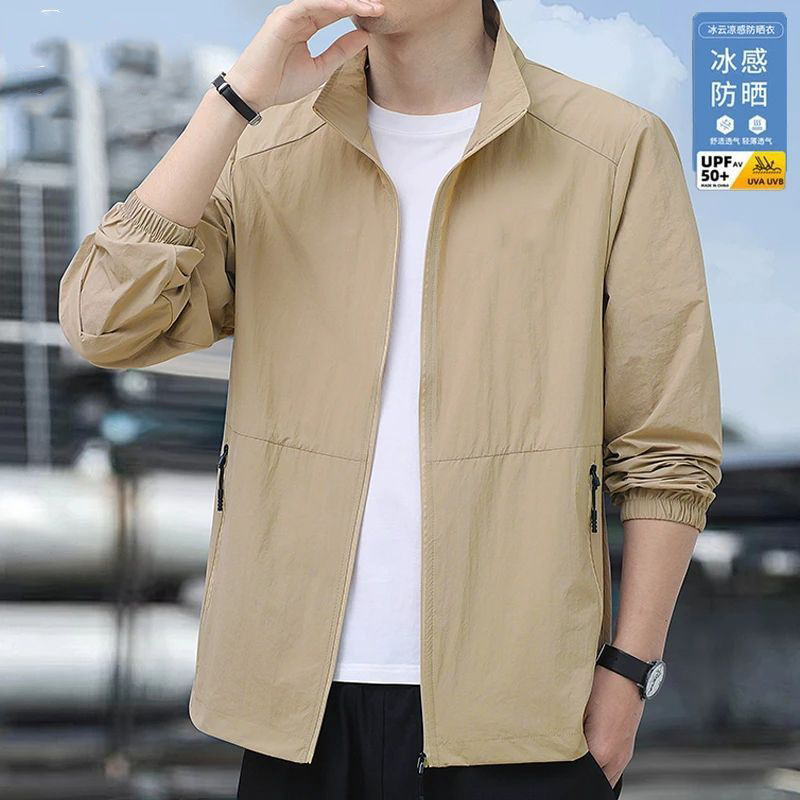 2025夏の新型日焼け止め服男性用アウトドア紫外線防止釣りカジュアル日焼け止め服男性用皮膚服男性用|undefined