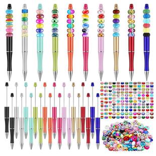 Beaded Pen Spot Wholesale Creative diy Plastic Beaded Pen Ballpoint Pen Printable Plastic Beaded Ballpoint Pen