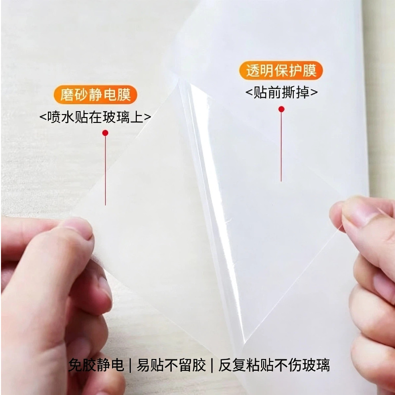 Múltiples estilos de película de vidrio electrostática sin pegamento, película decorativa colorida con láser 3D, pegatinas para ventanas que bloquean la luz, enviadas en rollos completos por el fabricante. image 5