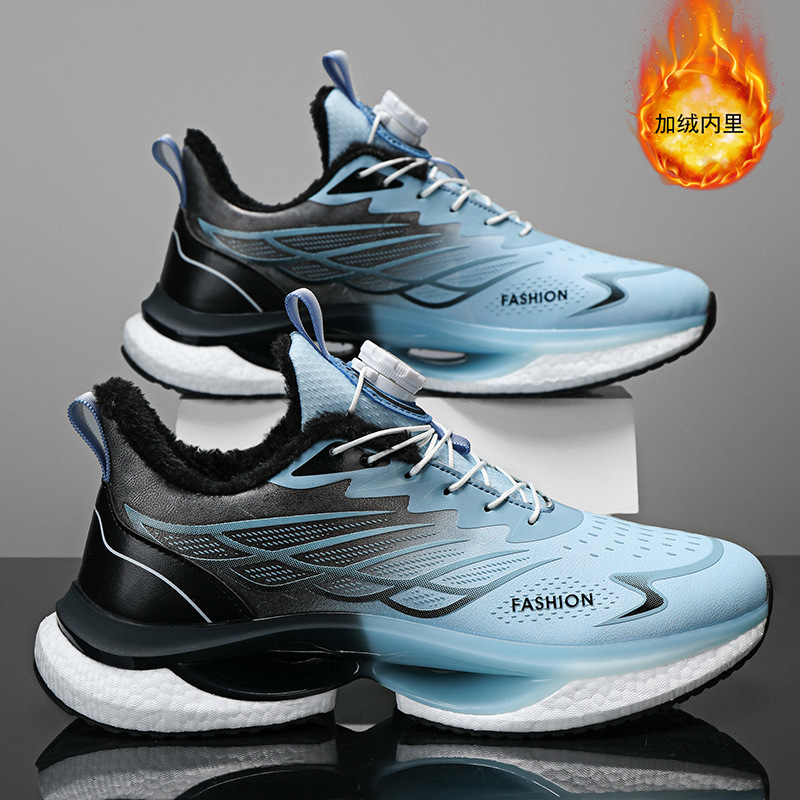 2025 nuevas zapatillas de correr botón giratorio de hombre respirado palomitas de maíz amortiguación zapatillas de correr zapatos de verano para hombres