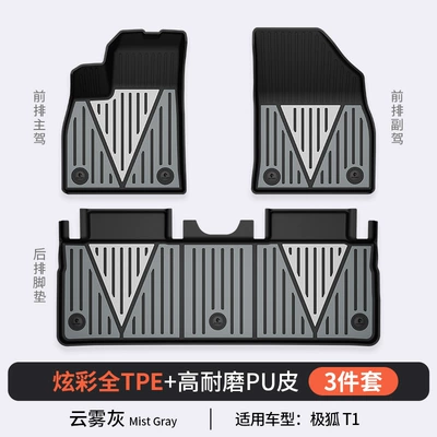 S5, Special Colorful Tpe | Modelə uyğun ayaqaltı - jihu-t1-cloud-gray-floor-mats