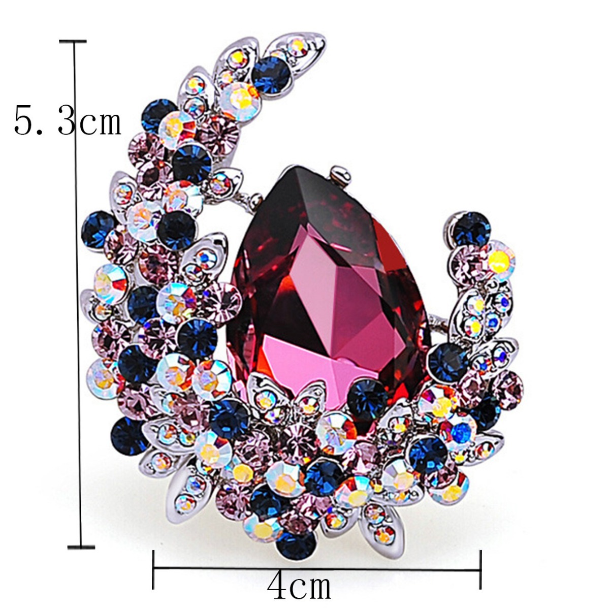 Europeo y americano transfronterizo broche de lujo de cristal pecho exquisito abrigo de moda traje accesorios ropa de mujer chal hebilla PIN image 4