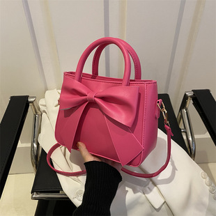 (Cross-border trading), handheld shoulder bag with bow, one-shoulder bag, high-quality style, city style