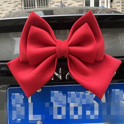 Car ornaments Pendant Trunk Tail Car - high-quality-space-cotton-material-2428cm-big-red-bow