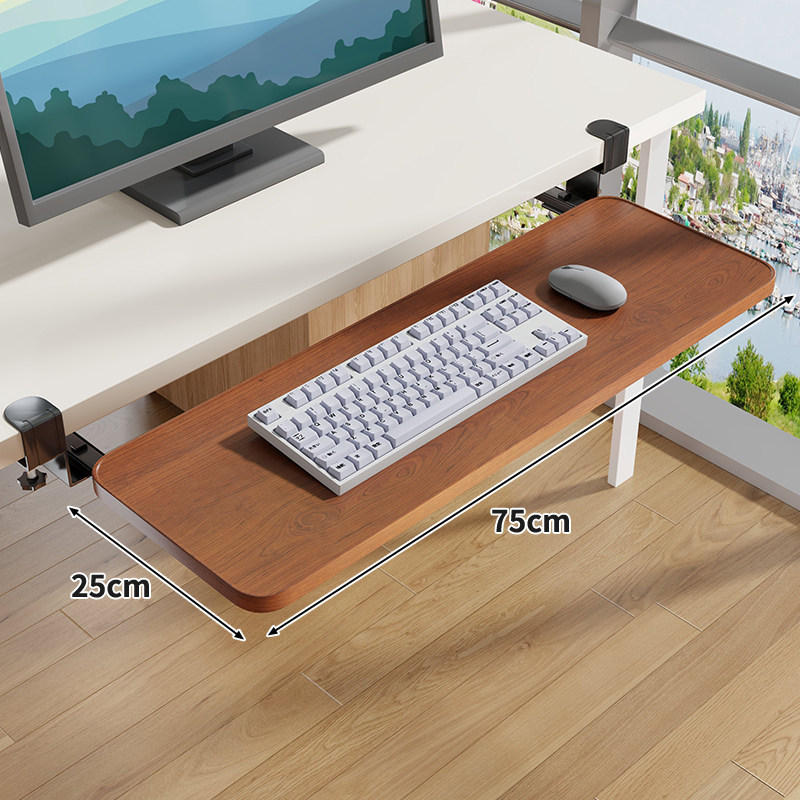 Bandeja Extraíble para Teclado Bajo Escritorio Sin Perforación para Escritorio