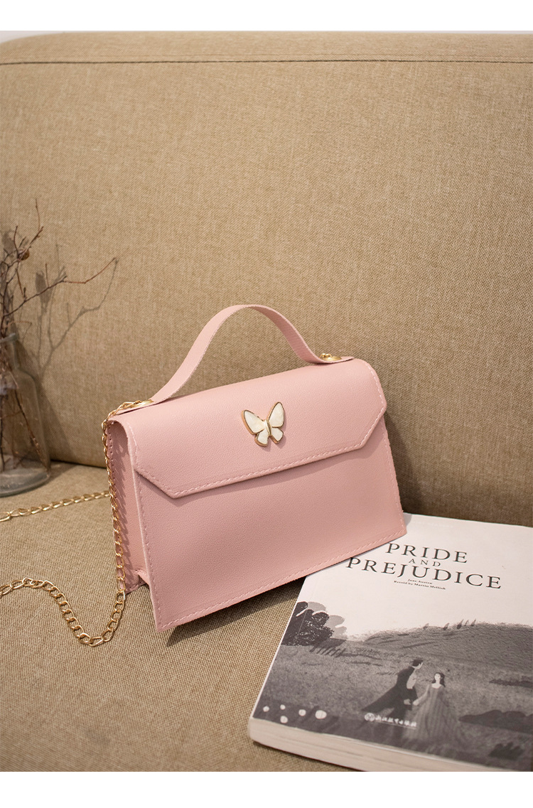 Women's Small Pu Leather Butterfly Fashion Square Flip Cover Crossbody Bag display picture 9