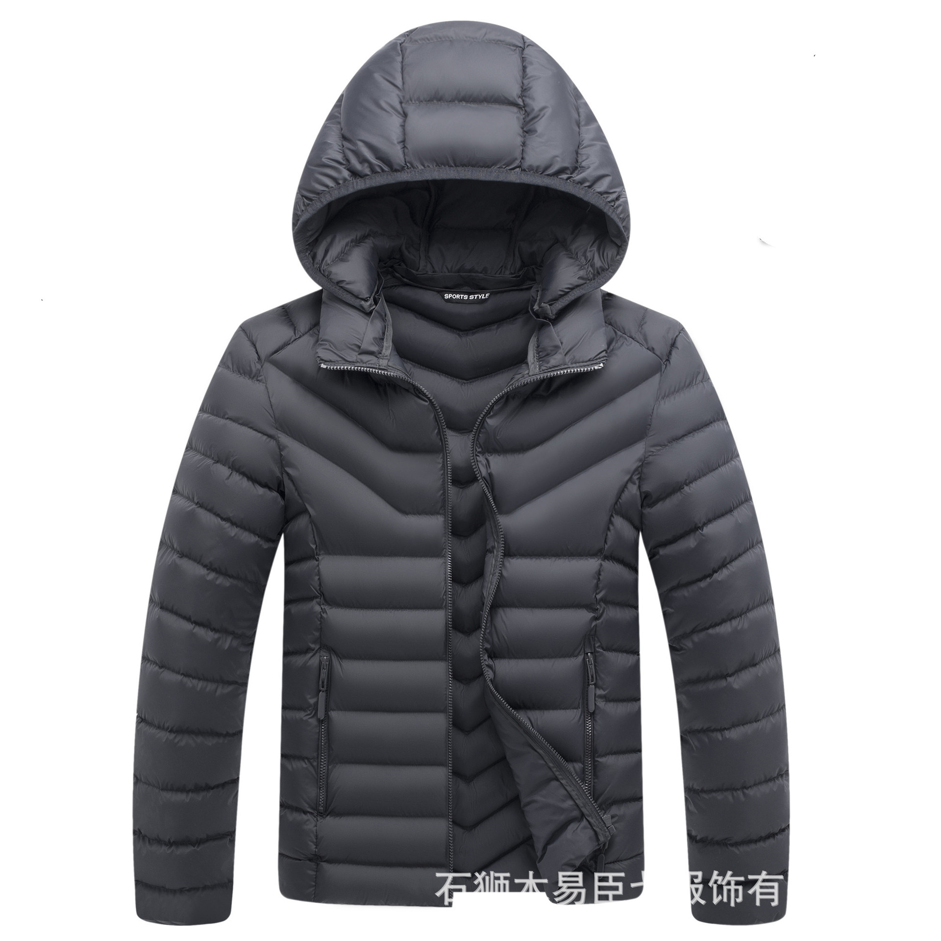 Cross-Border Men's 2021 Nuevo Abrigo acolchado de algodón con capucha Abrigo acolchado de algodón ligero para hombre