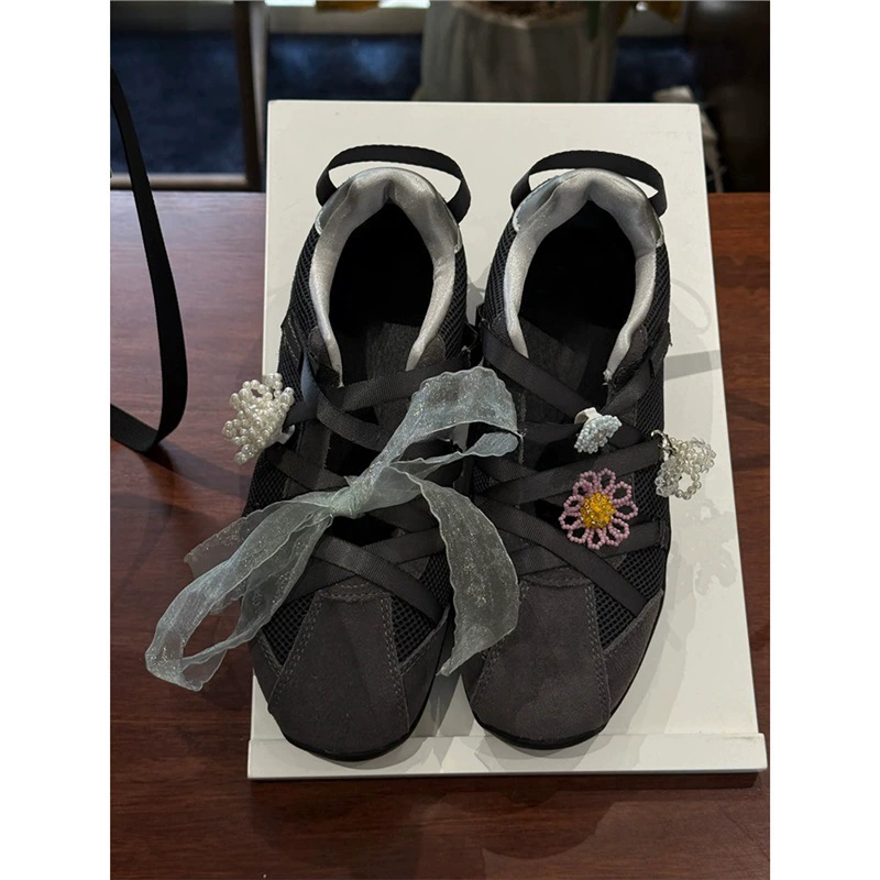 2025 новая модель разработки оптом неоформленные туфли Мэри Джейн ретро балетки французские туфли с неглубоким вырезом повседневные спортивные туфли для женщин