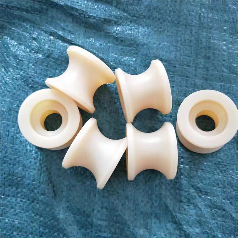 MC尼龙滑轮H型槽轮V型U型滑轮惰轮加工尼龙轮异型轮导向轮轴承轮