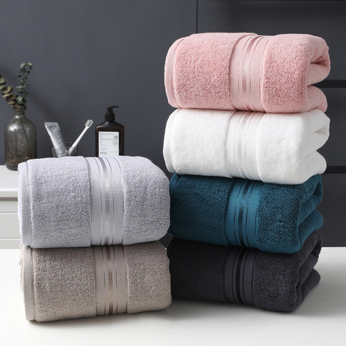 Manufacturer wholesale pure cotton star hotel bath towel, extra thick, soft and water absorbent, business gift group purchase with printed logo
