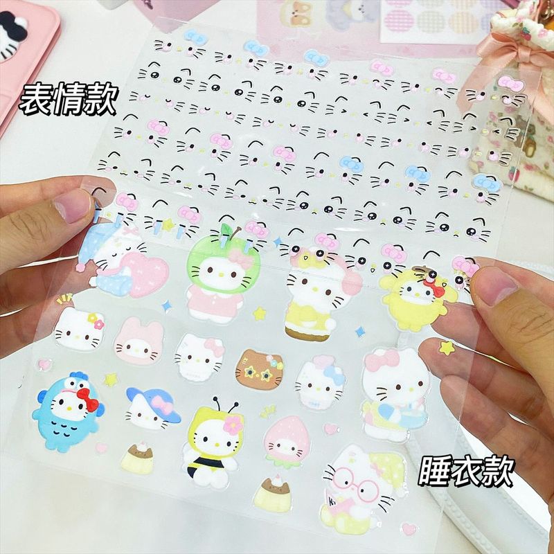 オリジナル漫画 kt 転写ステッカー水カップ携帯電話ケース diy ステッカーかわいいクリスタルステッカー防水と耐傷性コンピュータ装飾|undefined