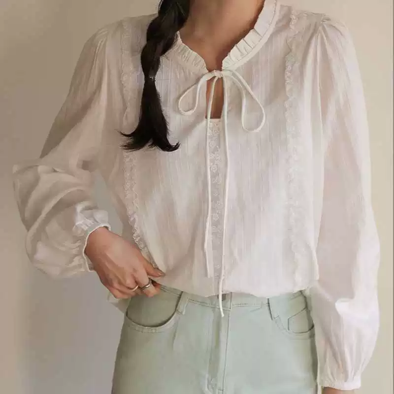 Весенняя шикарная рубашка с длинными рукавами