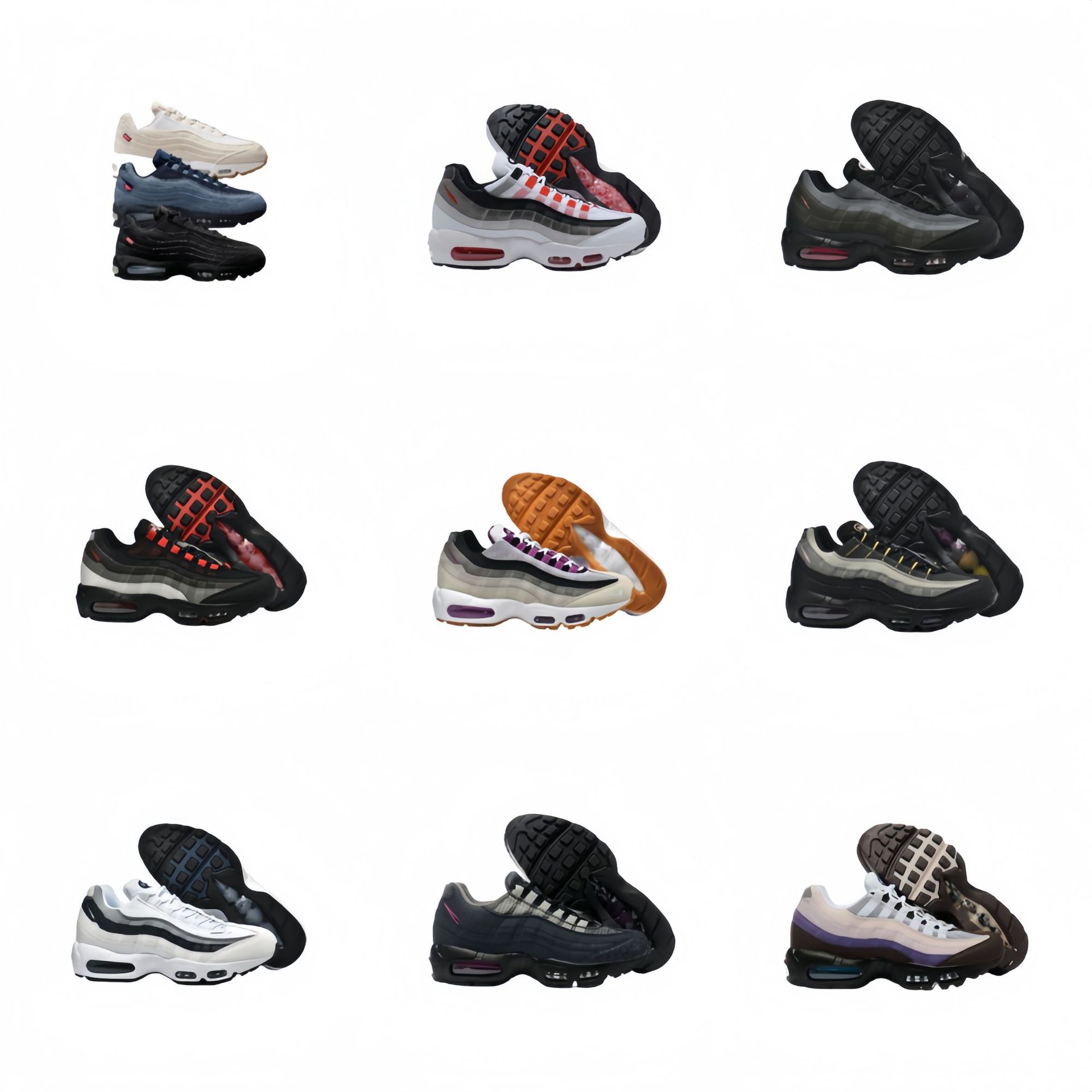 Cross-Border New Max95 Air Cushion Shoes Shock-Absorbing Sports Casual Running Shoes for Men and Women Putian Foreign Trade Factory Wholesale