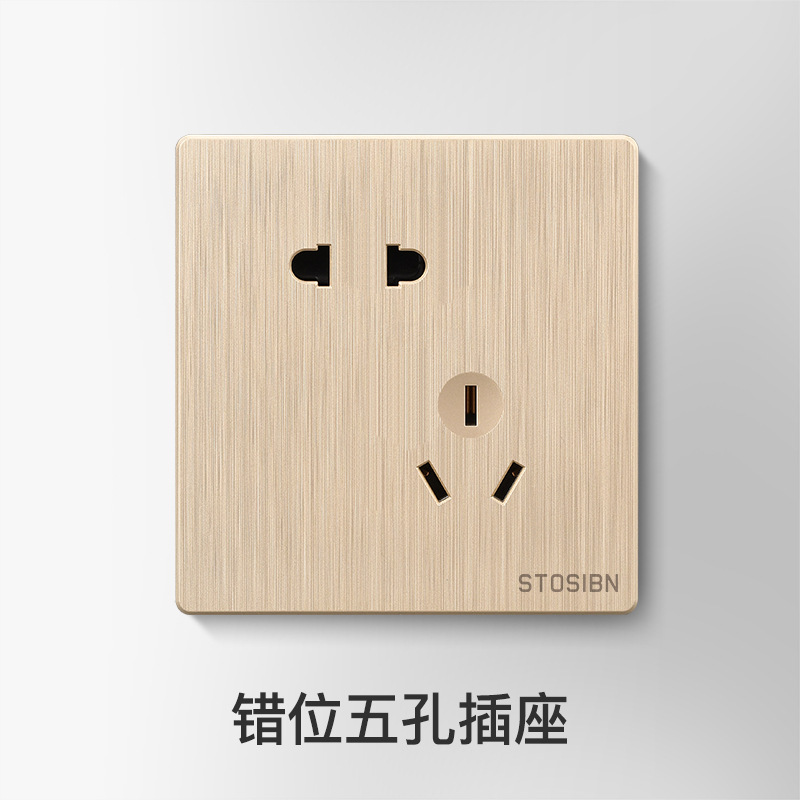 Misaligned five-hole socket (oblique five-hole)