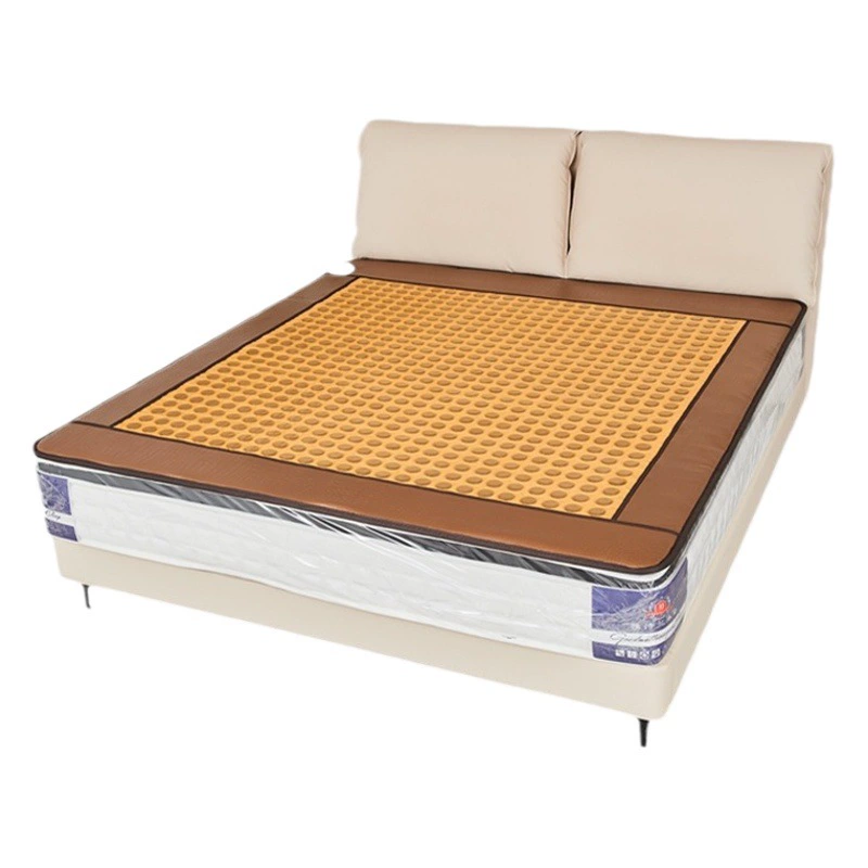 Матрас из нефрита с подогревом и каменной терапией, турмалином, германием, медицинскими камнями, дальней инфракрасной и магнитной терапией, с двойным контролем температуры, от производителя