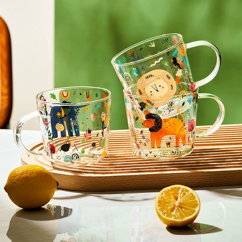 Стакан с высоким содержанием боросиликатного стекла со шкалой чашка молока для детей чашка для завтрака бытовая чашка с водой чашка сока большой емкости