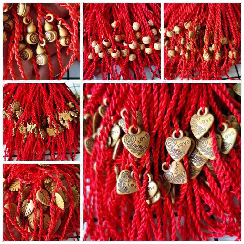 Natural real peach core red rope bracelet shopping mall small gift red rope woven imitation Jade imitation peach wood online shop small gift wholesale
