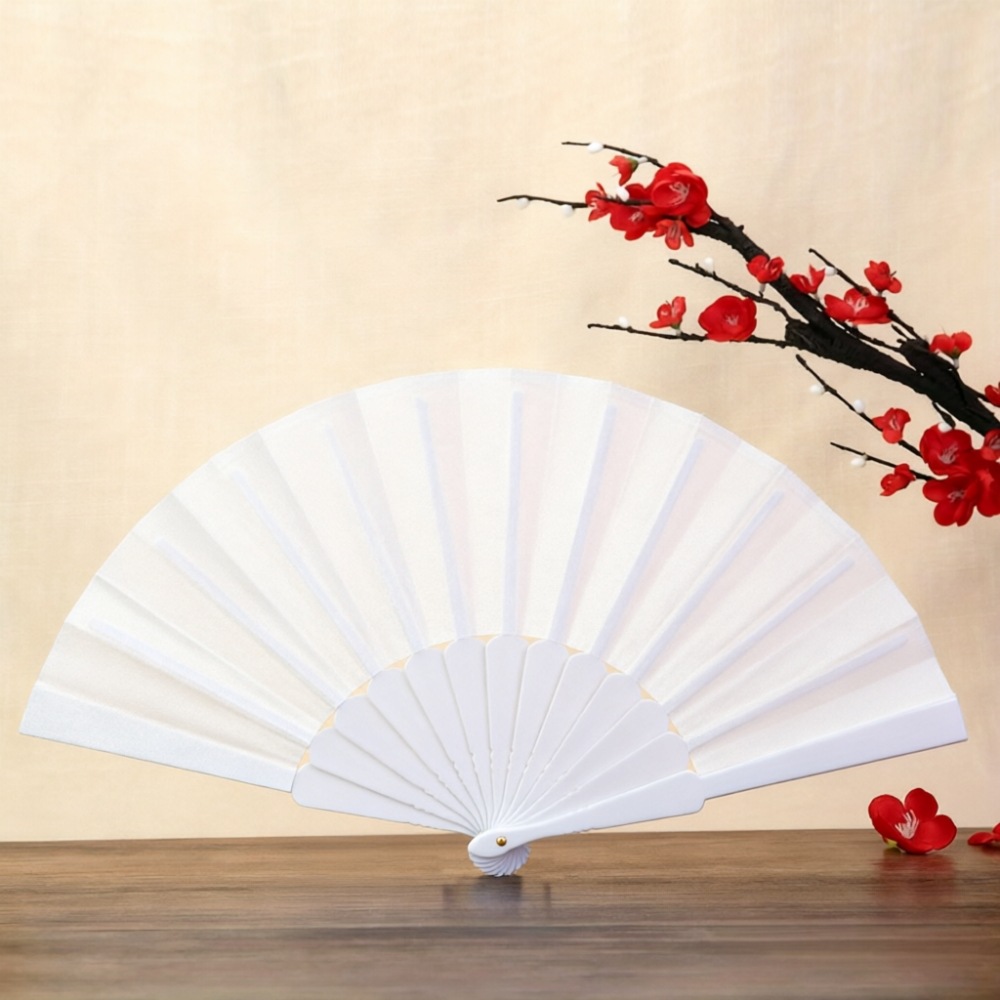 Abanico Plegable de Plástico para Mujer para Danza