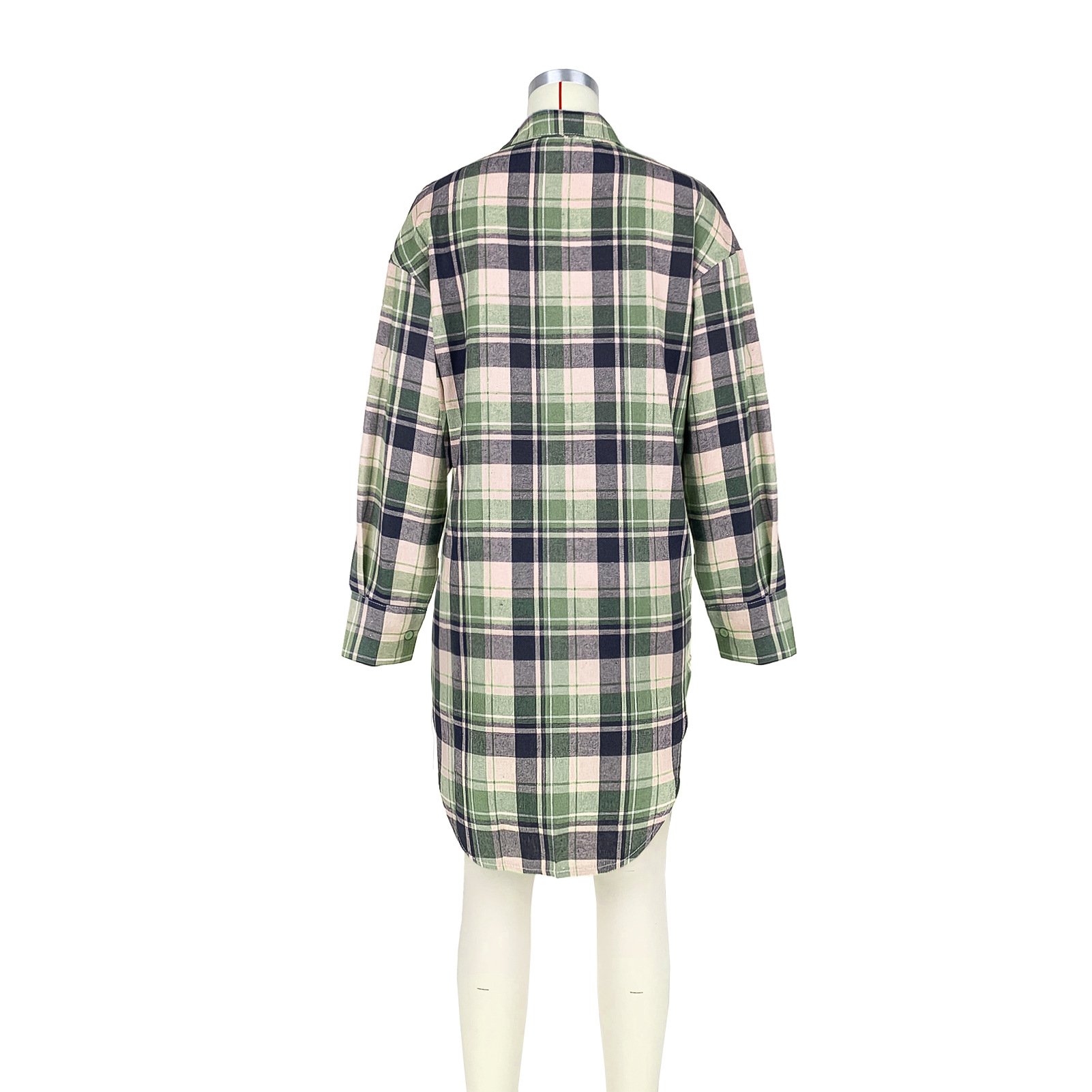 Women Clothing Comfortable Cotton Plaid Coat Shirt Dress 10 Women Clothing Comfortable Cotton Plaid Coat Shirt Dress
