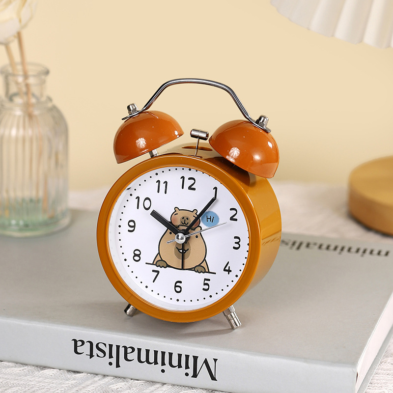 Reloj Despertador Retro – Campana Grande con Luz Nocturna y Diseño Silencioso