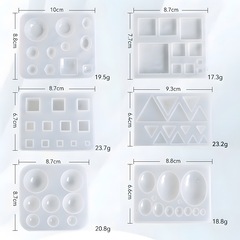 廠家環氧樹脂模耳墜吊墜寶石貼片掛飾三角形正方圓形硅膠模具