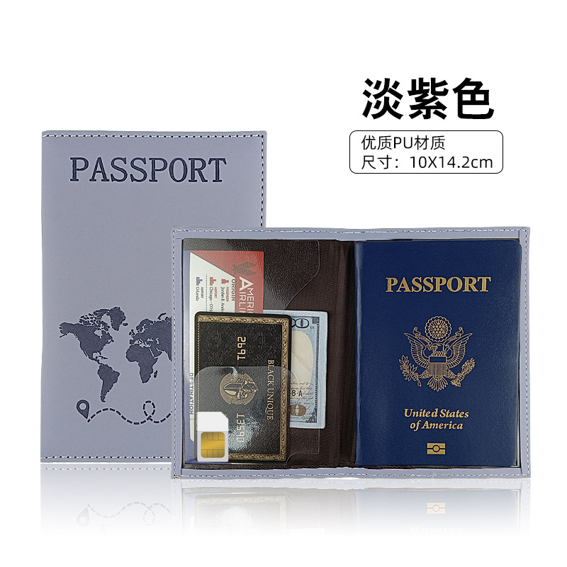 Funda protectora de pasaporte de cuero de 11 colores de punto transfronterizo PU Cubierta de pasaporte que cambia de color de piel Bolsa de pasaporte de certificado