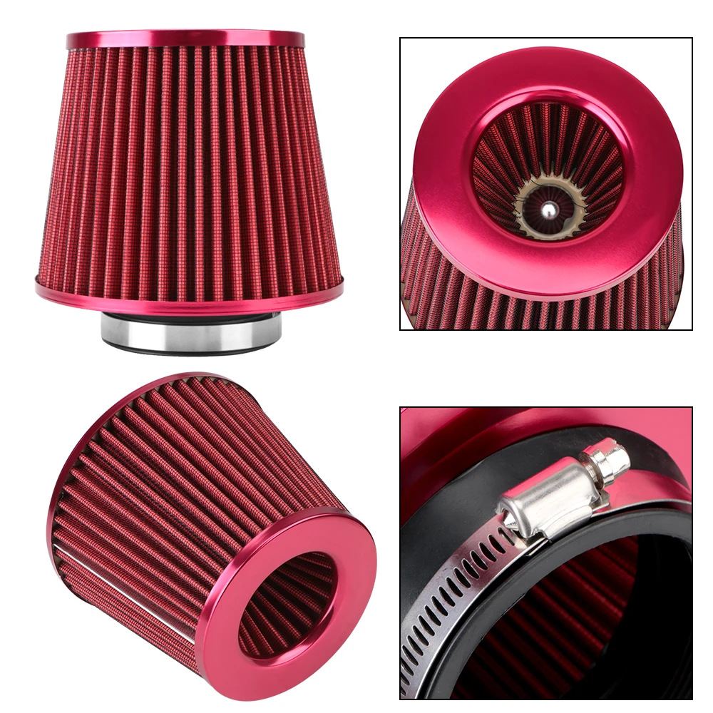 Car modified 76mm large flow air filter modified mushroom head filter winter mushroom head exhaust gas filter
