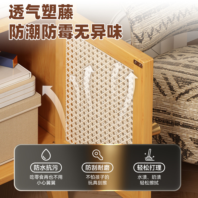 Mesa de cabecera simple pequeña habitación de dormitorio gabinete de cabecera varios gabinetes de vid de plástico de lujo ligeras limpieza almacenamiento estante de almacenamiento