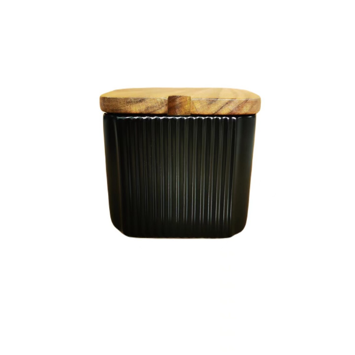 Directo de fábrica creativo cuadrado recto grano condimento tarro hogar combinación condimento caja cerámica condimento tarro traje