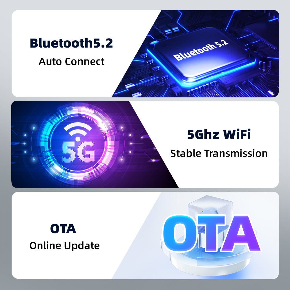 Hot-Selling Compact and Portable In-Car Smart Apple Carplay Box Wired to Wireless Car Device Converter Box