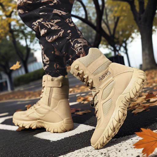 Botas militares al aire libre de montaña transfronterizas de alta resistencia al aire libre de tropas especiales jungla botas tácticas de montaña zapatos de hombre botas de trabajo del desierto