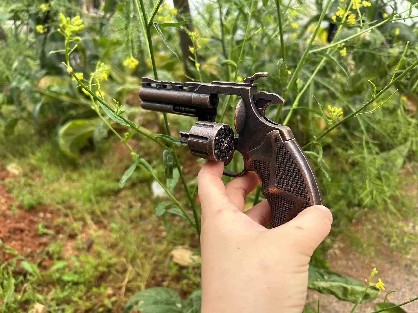 Револьвер полностью металлический, игрушечный пистолет, ностальгия