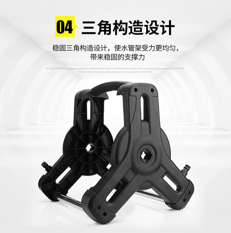 Suitable for car washing, watering water gun, water pipe, hose coil, storage rack, coiled pipe, pipe retractor, household portable water pipe truck