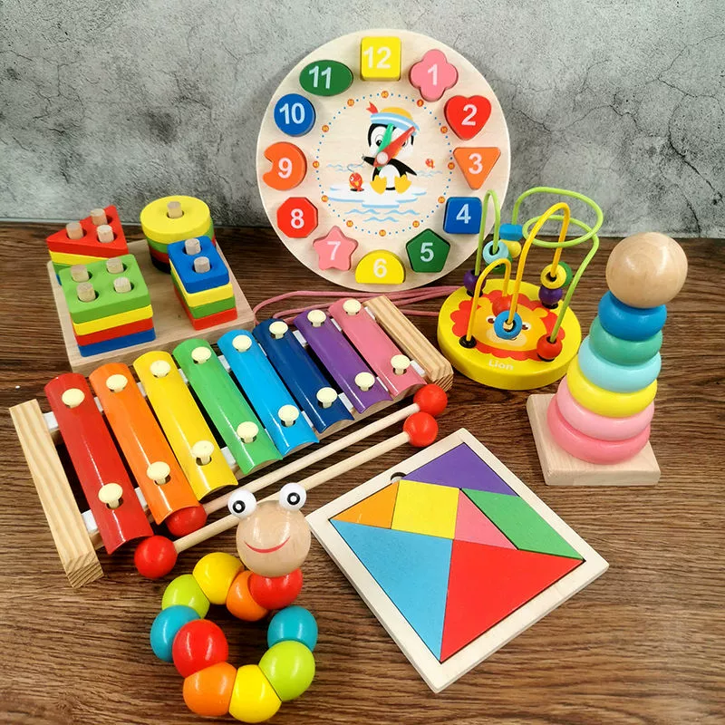 Intellectual toy for boys and girls, music metallophone, 1-2-3 years, training