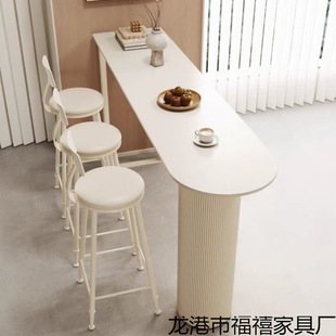 Light Luxury Slate Bar Table for Home Living Room Kitchen Side Partition Bar Balcony Wall-Mounted Small Apartment High Table