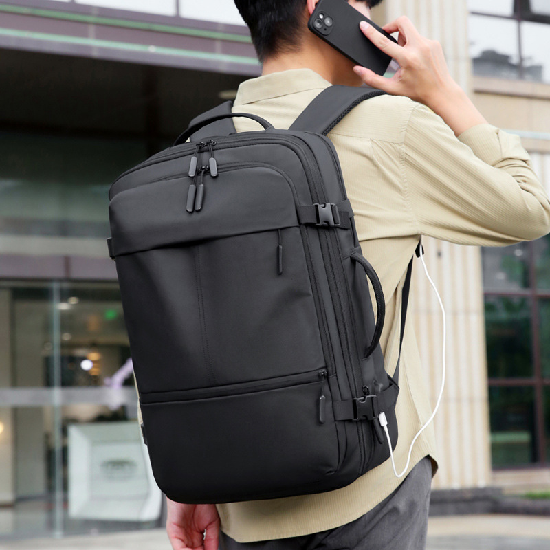 New men's large-capacity backpack, casual men's bag, stylish business travel laptop bag, water-resistant travel bag New men's large-capacity backpack, casual men's bag, stylish business travel laptop bag, water-resistant travel bag