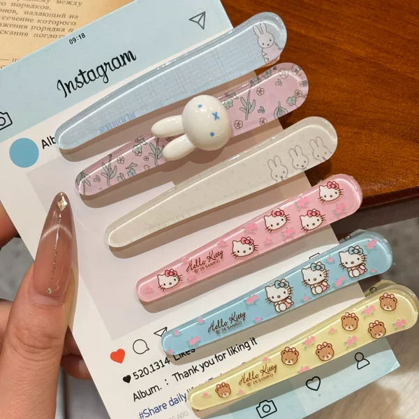 Rabbit, cat, duckbill clip, cute ins-style, simple bangs hair accessory, hairpin, versatile cartoon sweet girl style