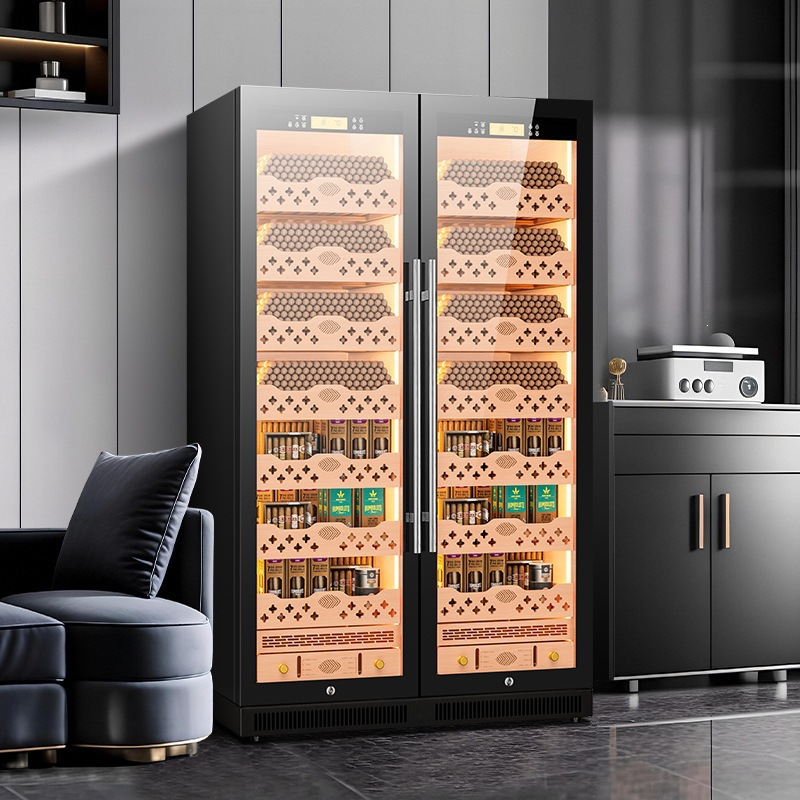 Cigar Cabinet CL-320C: Smart Temperature and Humidity Control, Cedar Wood Interior, Ammonia Removal, and Dual Temperature Dual System for Cigar Aging