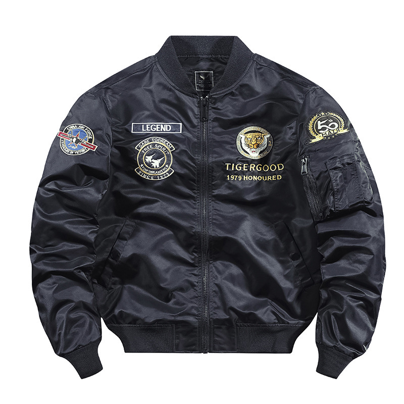 Pilot Jacket American Style Workwear Men's Sports Ma-1 Embroidered Baseball Jacket Flying Tigers Motorcycle Jacket Tough Guy