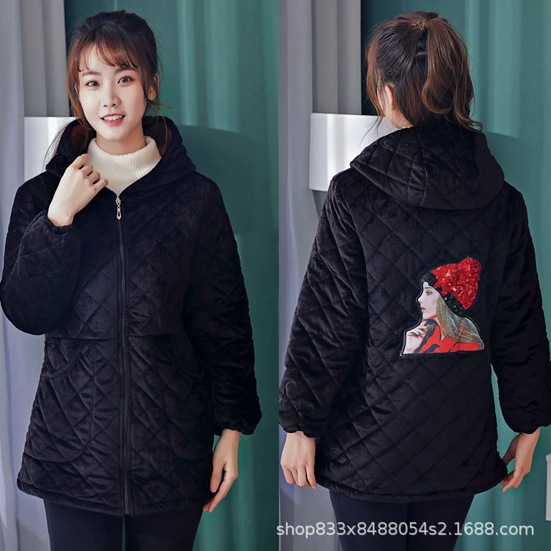 Осенне-зимняя утепленная куртка с хлопковой подкладкой на флисовой подкладке, комбинезон, женская теплая куртка средней длины, домашний кухонный маслостойкий фартук с длинными рукавами