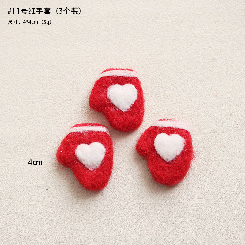 Navidad fieltro de lana decoración colgante accesorios DIY hechos a mano árbol de Navidad alce paquete de regalo pan de jengibre accesorios colgante hombre