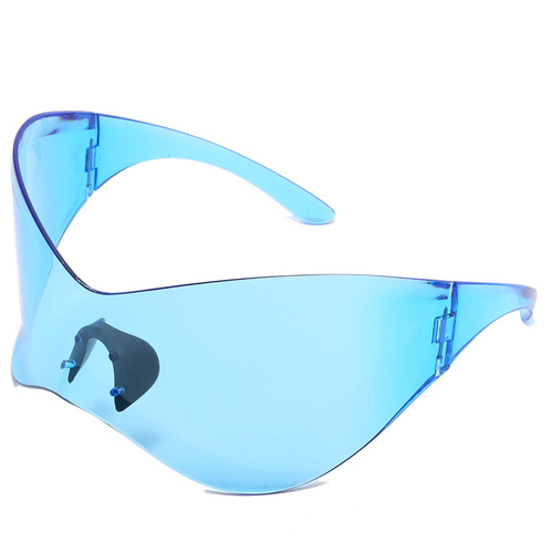  new one-piece European and American sunglasses for women, men's sunglasses wholesale y2k large frameless face mask wholesale personality