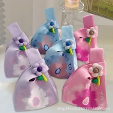 太阳花针织手礼袋可爱花朵针织包生日礼品女神专业手提袋