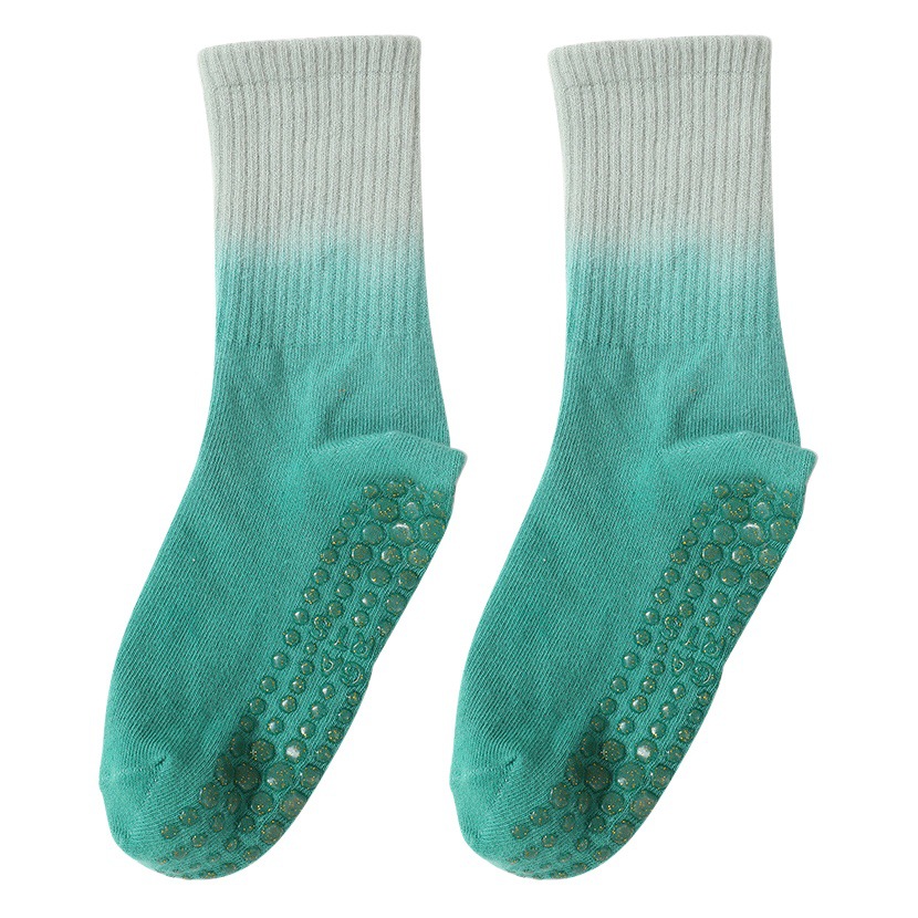 Nuevos calcetines de Pilates tie-dye, calcetines largos de yoga antideslizantes de longitud media, venta al por mayor para mujeres profesionales, deportes de algodón para primavera y verano, fitness