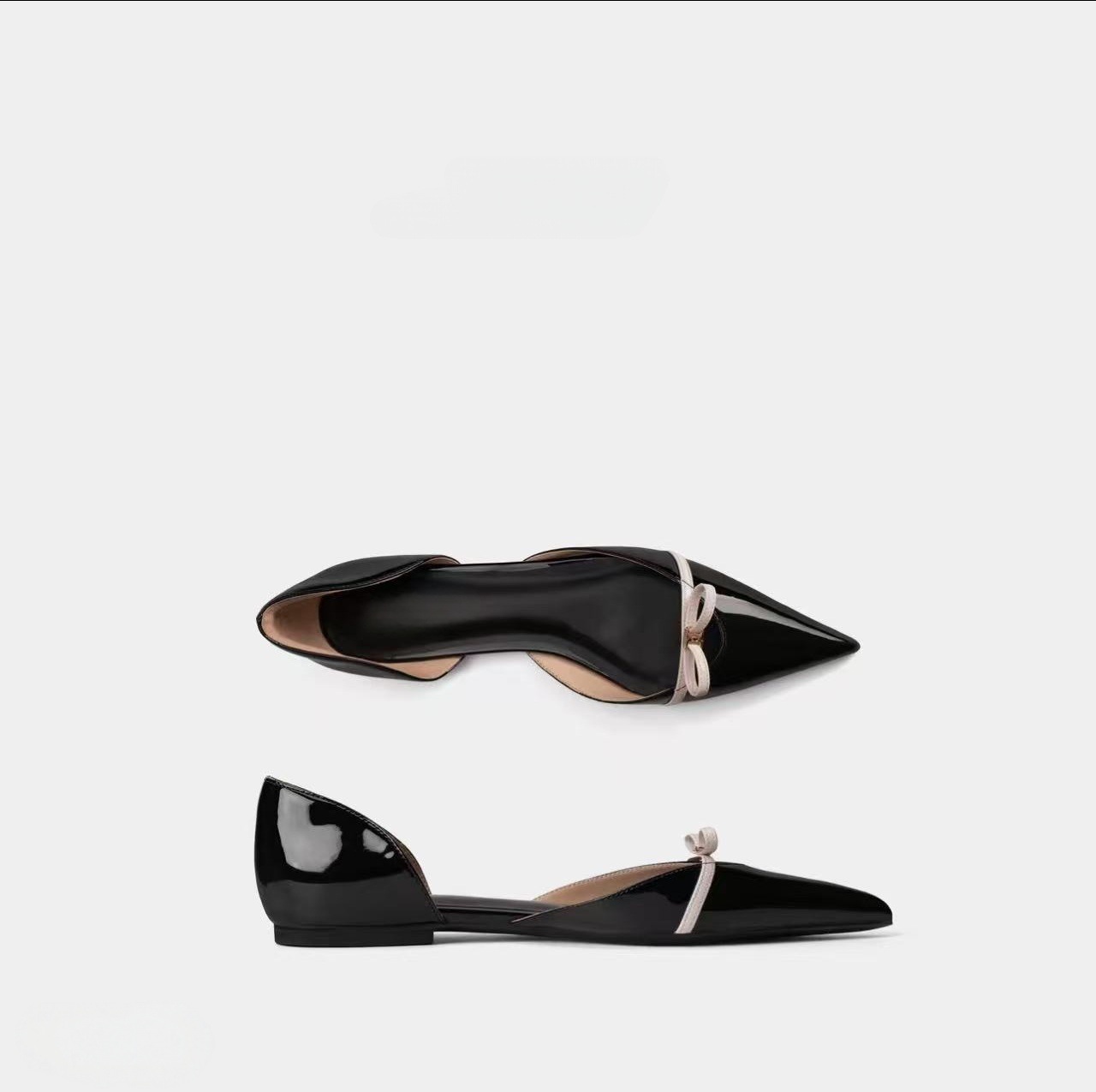 검정색 플랫 슈즈