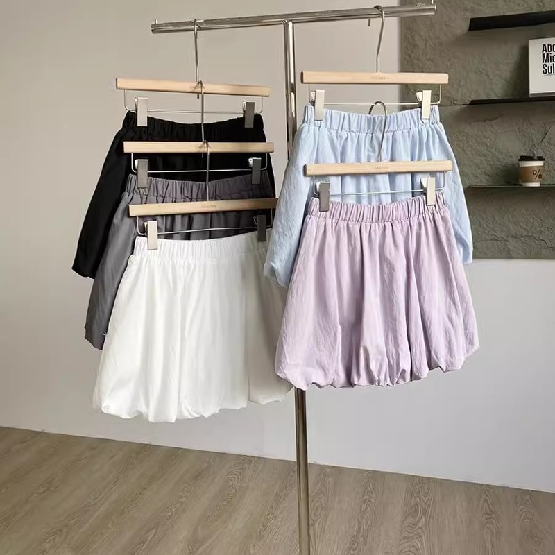 白色高腰半身裙女2025春夏新款防走光显瘦字休闲花苞裙韩纯色百搭|undefined