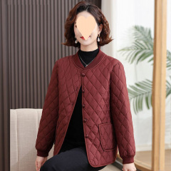 Middle-aged and elderly down cotton jacket for women in autumn and winter new styles for wearing thin and warm cotton jacket for wearing small cotton jacket for mother jacket